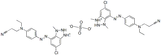 bis[6-chloro-4-[[4-[(2-cyanoethyl)ethylamino]phenyl]azo]-1,3-dimethyl-1H-benzotriazolium] sulphate