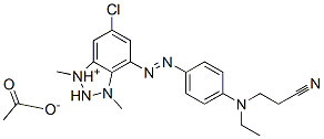 6-chloro-4-[[4-[(2-cyanoethyl)ethylamino]phenyl]azo]-1,3-dimethyl-1H-benzotriazolium acetate