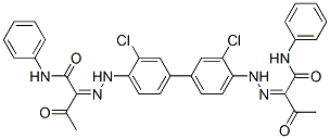 (2Z)-2-[[2-chloro-4-[3-chloro-4-[(2Z)-2-[2-oxo-1-(phenylcarbamoyl)propylidene]hydrazinyl]phenyl]phenyl]hydrazinylidene]-3-oxo-N-phenyl-butanamide