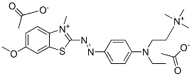 2-[[4-[ethyl[2-(trimethylammonio)ethyl]amino]phenyl]azo]-6-methoxy-3-methylbenzothiazolium diacetate