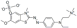 2-[[4-[ethyl[2-(trimethylammonio)ethyl]amino]phenyl]azo]-6-methoxy-3-methylbenzothiazolium sulphate