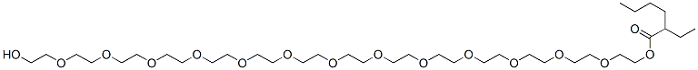 Hexanoic acid, 2-ethyl-, 41-hydroxy-3,6,9,12,15,18,21,24,27,30,33,36,39-tridecaoxahentetracont-1-yl ester