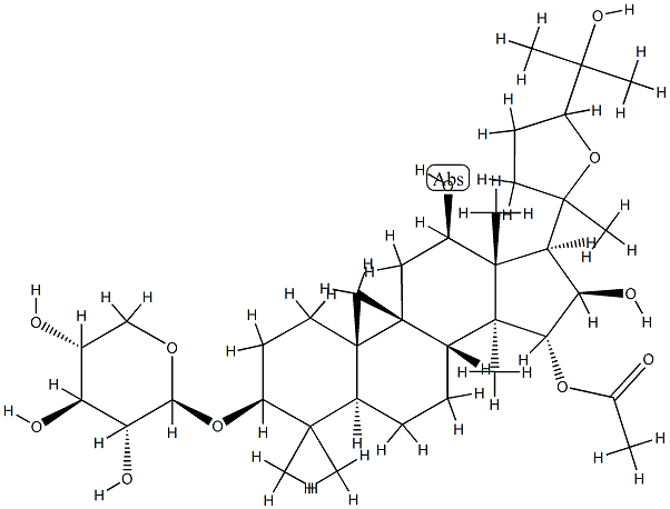 [20ξ,24ξ,(+)]-15α-Acetoxy-3β-(β-D-xylopyranosyloxy)-20,24-epoxy-9β,19-cyclolanostane-12β,16β,25-triol