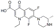 3-Quinolinecarboxylic acid, 1-ethyl-6,8-difluoro-1,4-dihydro-7-(3-methyl-1-piperazinyl)-4-oxo-, (S)-