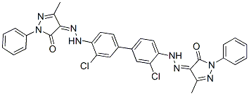 (4Z)-4-[[2-chloro-4-[3-chloro-4-[(2Z)-2-(3-methyl-5-oxo-1-phenyl-pyrazol-4-ylidene)hydrazinyl]phenyl]phenyl]hydrazinylidene]-5-methyl-2-phenyl-pyrazol-3-one