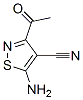4-Isothiazolecarbonitrile, 3-acetyl-5-amino- (9CI)