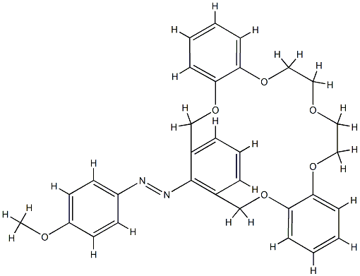 21-(4'-methoxyphenylazo)-1,4,7,14,23-pentaoxa(7.2.2)orthometaorthobenzenophane