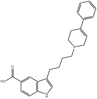 3-[4-(3,6-DIHYDRO-4-PHENYL-1(2H)-PYRIDINYL)BUTYL]-1H-INDOLE-5-CARBOXYLIC ACID HYDROCHLORIDE
