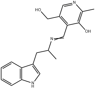 3-Pyridinemethanol, 5-hydroxy-4-(((2-(1H-indol-3-yl)-1-methylethyl)imi no)methyl)-6-methyl-