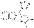 2-(Benzofuran-2-yl)-2-(1-(1H-1,2,4-triazolyl)-methyl)-4,5-dimethyl-1,3 -dioxolan [German]
