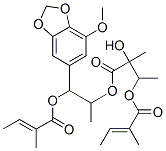 (+)-2-Methyl-2-butenoic acid 2-hydroxy-3-[2-(7-methoxy-1,3-benzodioxol-5-yl)-1-methyl-2-[(2-methyl-1-oxo-2-butenyl)oxy]ethoxy]-1,2-dimethyl-3-oxopropyl ester