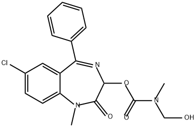 (Hydroxymethyl)methylcarbamic acid 7-chloro-2,3-dihydro-1-methyl-2-oxo-5-phenyl-1H-1,4-benzodiazepin-3-yl ester