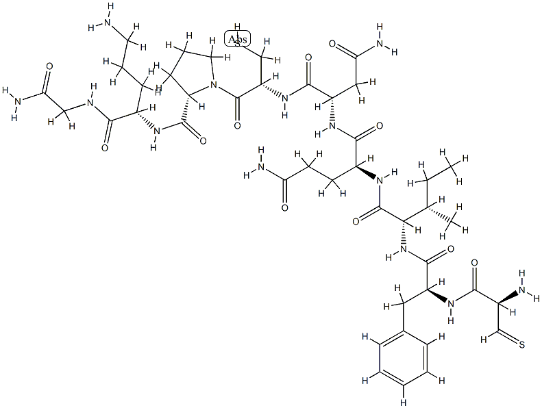 (2S)-N-[(1S)-1-[[(2R)-1-[(2S)-2-[[(1S)-4-amino-1-(carbamoylmethylcarba moyl)butyl]carbamoyl]pyrrolidin-1-yl]-1-oxo-3-sulfanyl-propan-2-yl]car bamoyl]-2-carbamoyl-ethyl]-2-[[(2S,3S)-2-[[(2S)-2-[[(2R)-2-amino-3-sul fanylidene-propanoyl]amino]-3-phenyl-propanoyl]amino]-3-methyl-pentano yl]amino]pentanediamide