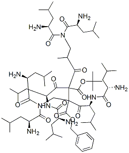 t-butoxycarbonylleucyl-leucyl-leucyl-leucyl-aminoisobutyryl-leucyl-leucyl-leucyl-leucyl-aminoisobutyric acid benzyl ester