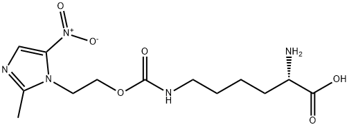 1-(2-hydroxyethyl)-2-methyl-5-nitroimidazole N-(5-carboxy-5-aminopentane)carbamate