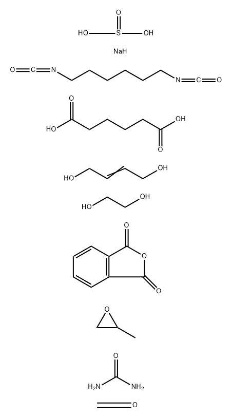 己二酸与2-丁烯基-1,4-二醇、1,6-二异氰酸根合己烷、1,2-乙二醇、甲醛、1,3-异苯并呋喃二酮、甲基环氧乙烷、亚硫酸钠和尿素的聚合物