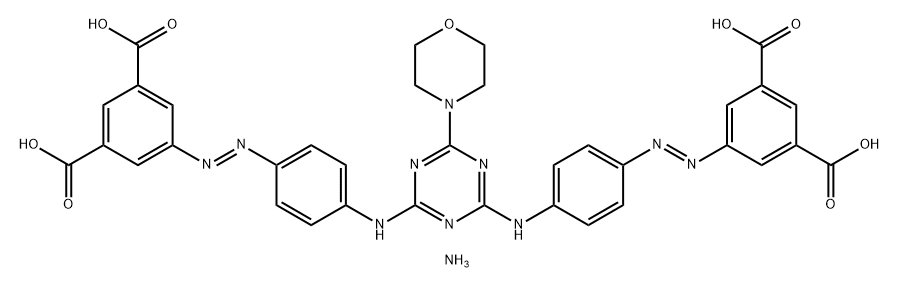 1,3-Benzenedicarboxylic acid, 5,5-6-(4-morpholinyl)-1,3,5-triazine-2,4-diylbis(imino-4,1-phenyleneazo)bis-, ammonium salt