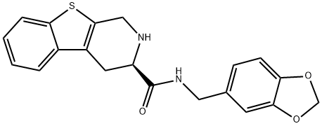3-((benzodioxol-5-yl)methylaminocarbonyl)-1,2,3,4-tetrahydro(1)benzothieno(2.3-c)pyridine