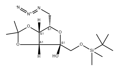 .alpha.-L-Tagatofuranose, 6-azido-6-deoxy-1-O-(1,1-dimethylethyl)dimethylsilyl-3,4-O-(1-methylethylidene)-