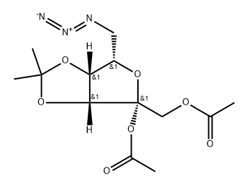 .beta.-L-Tagatofuranose, 6-azido-6-deoxy-3,4-O-(1-methylethylidene)-, 1,2-diacetate