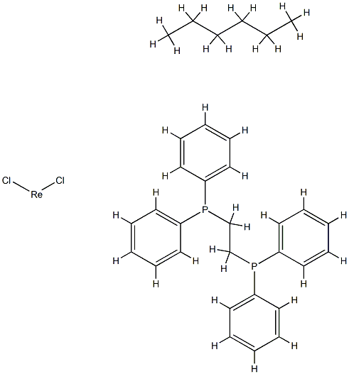 bis(1,2-bis(diphenylphosphino)ethylene)dichlororhenium(II) hexane