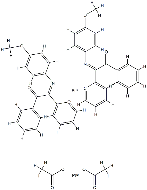 bis(mu-(acetato-O:O'))bis(N-(4-methoxyphenyl)-alpha-benzoylbenzylideneamine)diplatinum(II)