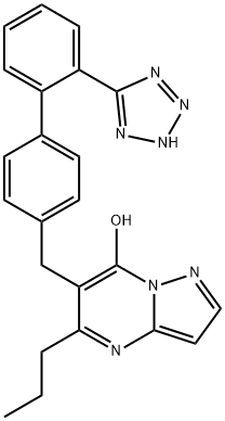 5-Propyl-6-((2'-(1H-tetrazol-5-yl)(1,1'-biphenyl)-4-yl)methyl)pyrazolo(1,5-a)pyrimidin-7-ol dihydrate