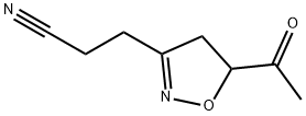 3-Isoxazolepropanenitrile, 5-acetyl-4,5-dihydro- (9CI)