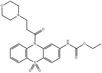 Carbamic acid, (10-(3-(4-morpholinyl)-1-oxopropyl)-5,5-dioxdo-10H-phen othiazin-2-yl)-, ethyl ester