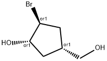 Cyclopentanemethanol, 3-bromo-4-hydroxy-, (1-alpha-,3-ba-,4-alpha-)- (9CI)
