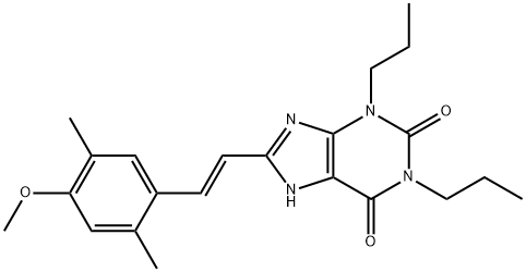 8-[(E)-2-(4-methoxy-2,5-dimethyl-phenyl)ethenyl]-1,3-dipropyl-7H-purin e-2,6-dione