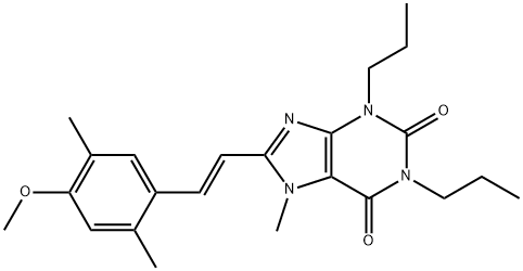 8-[(E)-2-(4-methoxy-2,5-dimethyl-phenyl)ethenyl]-7-methyl-1,3-dipropyl -purine-2,6-dione