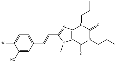 (8E)-8-[(2Z)-2-(3-hydroxy-4-oxo-1-cyclohexa-2,5-dienylidene)ethylidene ]-7-methyl-1,3-dipropyl-9H-purine-2,6-dione