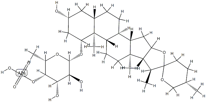 1-O-(fucopyranosyl-(4'-sulfate))-5-spirostane-1,3-diol