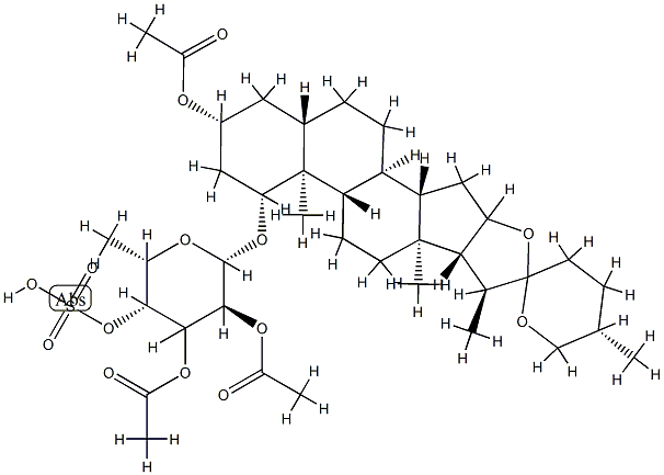 1-O-(2',3'-diacetylfucopyranosyl-(4'-sulfate))-5-spirostan-1-ol 3-acetate