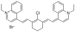 4-[2-[2-氯-3-[2-(1-乙基-4(1H)-喹啉亚基)乙亚基]-1-环己烯-1-基]乙烯基]-1-乙基喹啉溴化物