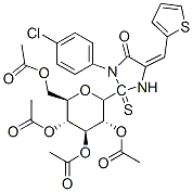 3-(4-chlorophenyl)-5-(2-thienylmethylene)-2-(2,3,4,6-tetra-O-acetylglucopyranosyl)-2-thiohydantoin