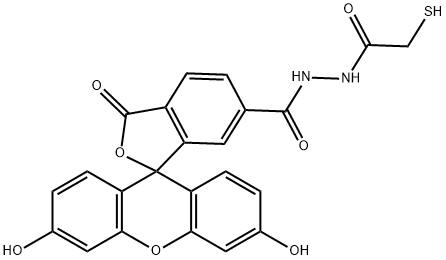 3',6'-dihydroxy-3-oxospiro-(isobenzofuran-1(3H),9'-9H-xanthene)-6-carboxylic acid 2-(mercaptoacetyl)hydrazide