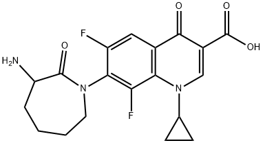 3-Quinolinecarboxylic acid, 7-(3-aminohexahydro-2-oxo-1H-azepin-1-yl)- 1-cyclopropyl-6,8-difluoro-1,4-dihydro-4-oxo-