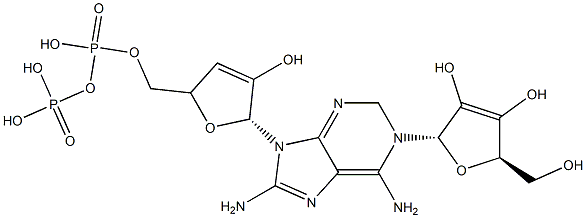 8-aminoadenosine cyclic 3',5'-(hydrogen phosphate) 5'-ribofuranosyl ester