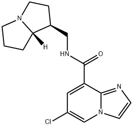 6-Chloro-N-((hexahydro-1H-pyrrolizin-1-yl)methyl)imidazo(1,2-a)pyridin e-8-carboxamide (1S-cis)-