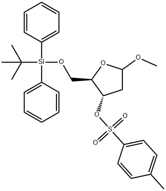 Methyl 5-O-tert-butyldiphenylsilyl-2-deoxy-3-O-(4-Methylbenzenesulfonyl)-D-erythro-pentofuranoside