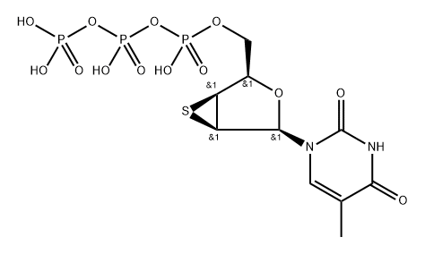 1-(2',3'-epithio-2',3'-dideoxy-beta-D-ribofuranosyl)thymine 5'-triphosphate