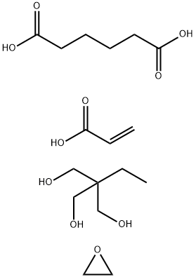 Hexanedioic acid, polymer with 2-ethyl-2-(hydroxymethyl)-1,3-propanediol, oxirane and 2-propenoic acid