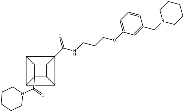 N-(3-(3-piperidinomethylphenoxy)propyl)-4-piperidinocarbonylpentacyclo(4.2.0.0(2,5).0(3,8).0(4,7))octane carboxamide