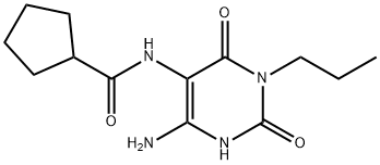 Cyclopentanecarboxamide,  N-(4-amino-1,2,3,6-tetrahydro-2,6-dioxo-1-propyl-5-pyrimidinyl)-