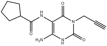 Cyclopentanecarboxamide,  N-[4-amino-1,2,3,6-tetrahydro-2,6-dioxo-1-(2-propynyl)-5-pyrimidinyl]-  (9CI)