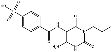 Benzenesulfonic  acid,  4-[[(4-amino-1,2,3,6-tetrahydro-2,6-dioxo-1-propyl-5-pyrimidinyl)amino]carbonyl]-