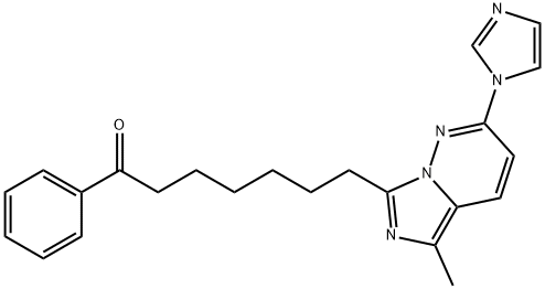 7-(2-(1H-imidazol-1-yl)-5-methylimidazo(1,5-b)pyridazin-7-yl)-1-phenyl-1-heptanone
