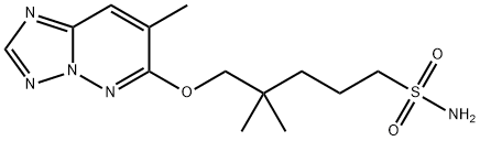 1-Pentanesulfonamide, 4,4-dimethyl-5-((7-methyl(1,2,4)triazolo(1,5-b)p yridazin-6-yl)oxy)-